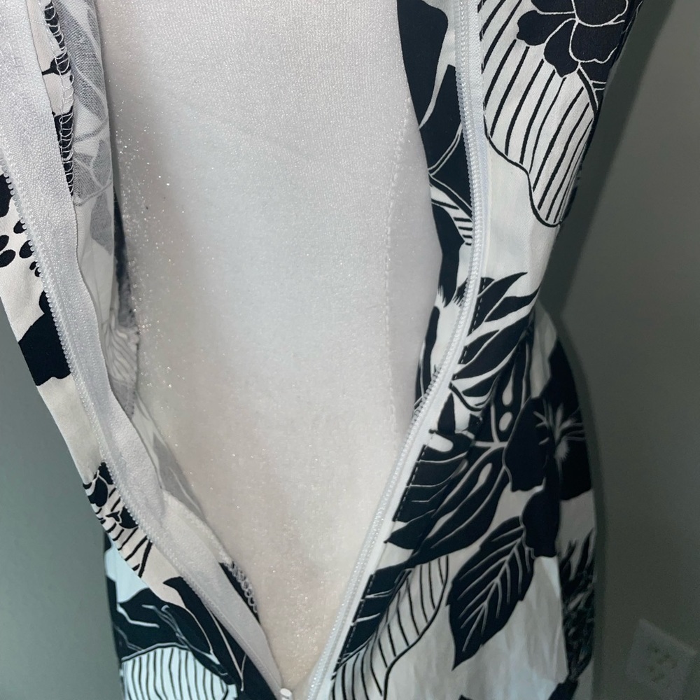 NWT Hearts & Roses Size XS Black and White floral dress - Picture 5 of 7
